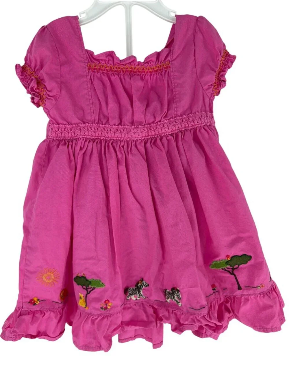 Gymboree Vintage Safari Animal Embroidery Dress 18-24 months